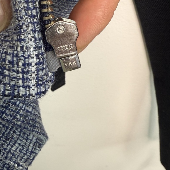 Burberry Blue Label Moto Jacket Blue Navy Blue Women's Size 38 US 6 - Picture 7 of 14